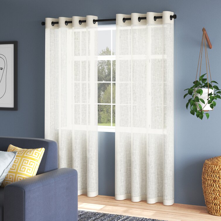 Wade Logan® Neruda Semi-Sheer Curtain Panel & Reviews | Wayfair